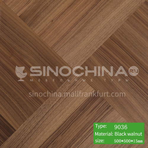 15mm multi-layer solid wood art parquet floor 9036